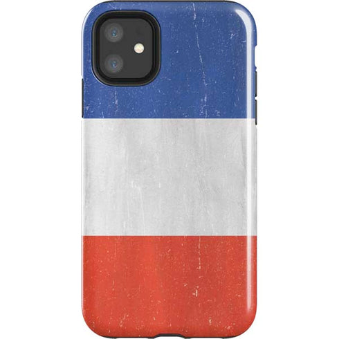 French Flag Distressed iPhone 11 Impact Case